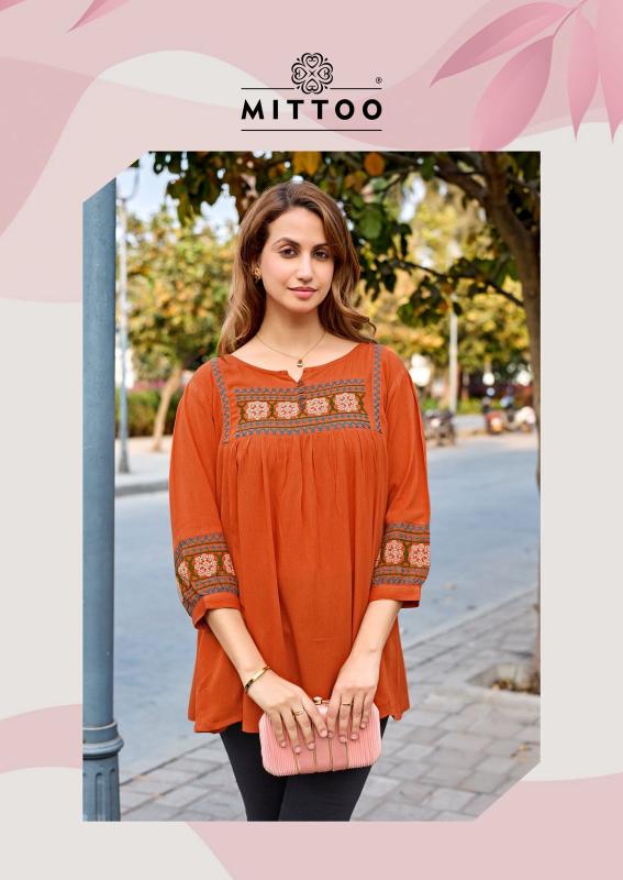 Mittoo emlee short top wholesale printed kurtis